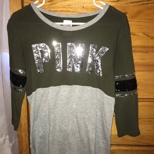 3 quarter length PINK shirt!